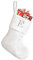 Sleeleece Weihnachtsstrumpf Personalisiert Nikolausstrumpf 22 cm,Christmas Stockings,Nikolausstiefel zum Befüllen Weihnachtsstrumpf Geschenkbeutel Weihnachtsbaum Anhänger Weihnachtsdeko Weiß E