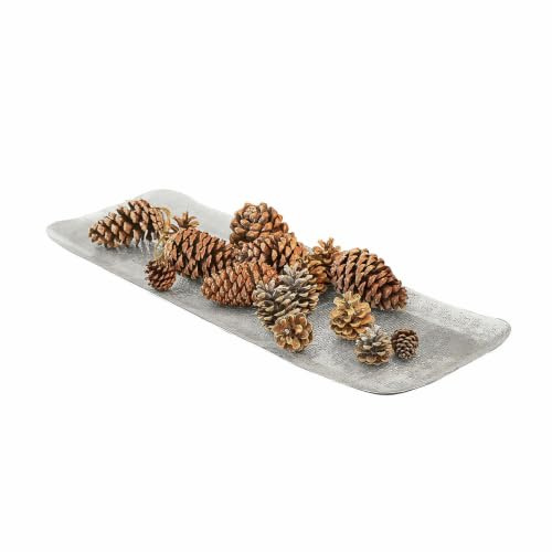 LOBERON Tablett Ã‰lodine, antiksilber | Gehämmertes Muster - Glänzendes Finish - Zeitlose Eleganz - Dekoration - Tischaccessoires - Aluminiumguss