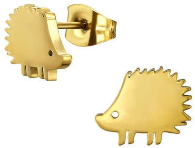 Monkimau Igel Kinder Ohrringe Chirurgenstahl | Edelstahl Hypoallergen Kinderohrringe | Mädchen Schmuck Geschenk Geschenkidee