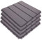 DIYEAH 4pezzi Piastrelle Interbloccanti Per Pavimento Esterno Pavimento Decorativo Per Balcone Imitazione Legno Facile Da Installare Resistente