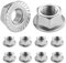 Flewdart 8pz dado flangiato M14, Dadi Flangiati 304 acciaio inox, dado esagonale per viti ø 5mm Din 6923 / Iso 4161, M5/M6/M8/M10/M12/M14