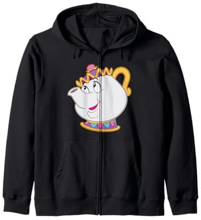Disney Beauty and the Beast Mrs. Potts Big Face Costume Zip Hoodie