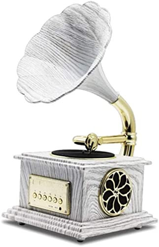 Vintage Gramophone With Brass Horn Reproduction Record Player Loudspeaker Turntable Phonograph-A recorder kxtmm