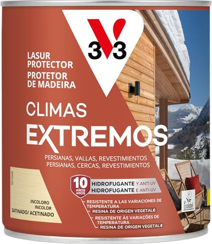 V33 Lasur Protector Climas Extremos Satinado Incoloro 0,75L