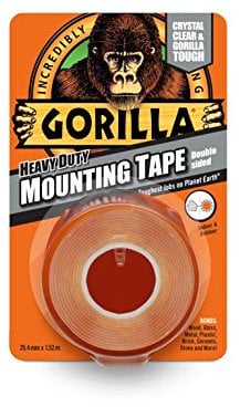 2 X GORILLA GLUE 3044101 1.5 m Heavy Duty Double Sided Mounting Tape - Clear