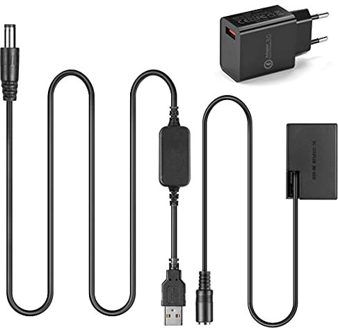 Câble USB ACK-E18 + Batterie Factice DR-E18 LP-E17 + Chargeur 5V 3000ma pour Canon EOS 750D Kiss X8i T6i 760D T6S 77D 800D 200D Rebel SL2