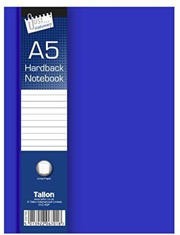 Just Stationery – A5-Schreibblock, schwach liniert, gebunden, blau