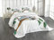 ABAKUHAUS tropisch Tiere Tagesdecke Set, Koala Eukalyptus, Set mit Kissenbezug Moderne Designs, für Einzelbetten 170 x 220 cm, Braun Grau
