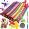 Balloon Animal Making Kit（NO PUMP), 260Q Long Animal Balloons (100pcs), Eye Stickers 1 sheet - Thickening Latex Twisting Balloons for Wedding Birthday Clown Party Decorations