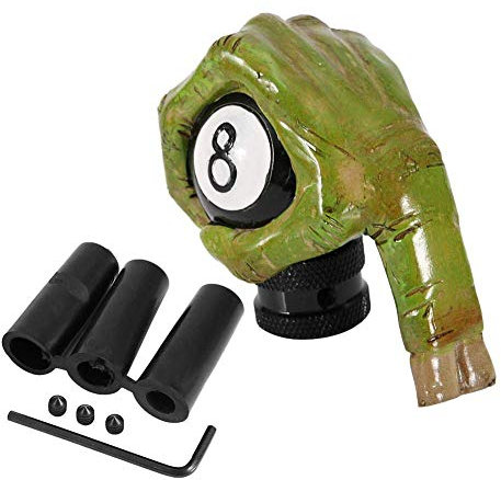 Outbit Schaltknauf - Auto Skeleton Hand Skull 8 Ball Auto Schaltknauf Schalthebel Universal für die meisten Autos