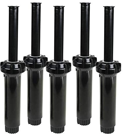 Toro 53459 Paquete de 5, 570 Series 4 Pulgadas 15 pies, aspersor emergente de Boquilla Completa, Negro