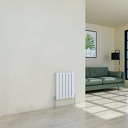 Warmehaus Horizontal Designer Radiator Flat Panel Modern Heating Double White Radiator 600 x 410mm