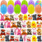 JOYIN 36 Pièces Oeuf de Paques Mini Animal Jouet en Peluch, Porte-clés Peluche pour Cadeau Prix, Oeufs de Pâques Remplisseur pour Enfant Keyring pour Enfants, remplisseurs de paniers de Pâques