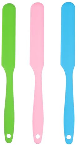 minkissy 3pcs Non-Stick Wax Spatulas Silicone Waxing Applicator Reusable Hair Removal Waxing Applicator for Women Men Adult