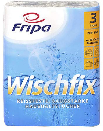 32 Küchenrollen 3-lagig, Wischfix weiß, 51 Blatt pro Rolle
