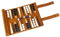 Andux Rollbares Backgammon-Brettspiel Mikrofaser Tragbares Schachspiel PGSLQ-01 (Braun) für 2 Spieler ab 12 Jahren