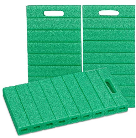 Relaxdays Kniekissen 3er Set, Gartenarbeit & Werkstatt, schonende Kniepolster, HBT: 4 x 39,5 x 20 cm, Kniebretter, grün