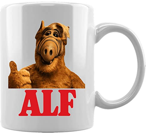 Gunmant Alf Retro Thumb Up Keramikbecher Weißes Kaffee Tee Wasser Tasse Büro Home Ceramic White Mug Cup