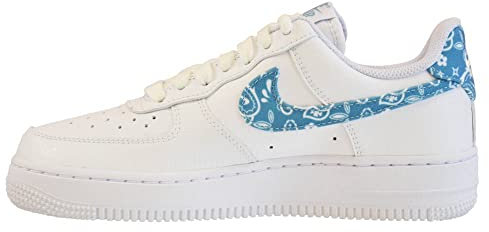 Nike Damen Sportlich, Weiß-blaues Paisleymuster, 38 EU