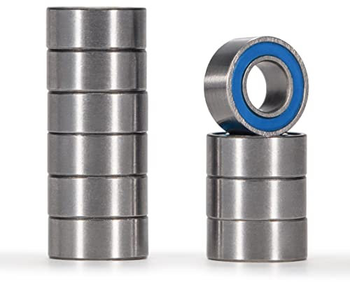 XiKe MR63-2RS Mini Kugellager 3x6x2.5mm| Chromstahl|Vorgeschmiert|Doppelte Gummidichtung, MR63RS Rillenkugellager mit Abdeckungen, 10er-Packung