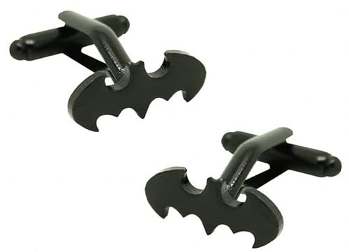 MASGEMELOS - Manschettenknöpfe Batman Murcielago Black Cufflinks, Legierter Stahl