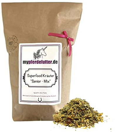 mypferdefutter Senior-Kräuter für Pferde 100% Natur PUR - Pferdekräuter frei von Zusätzen - Wohlbefinden und die Vitalität für Dein Leiblingspferd (1000 g)