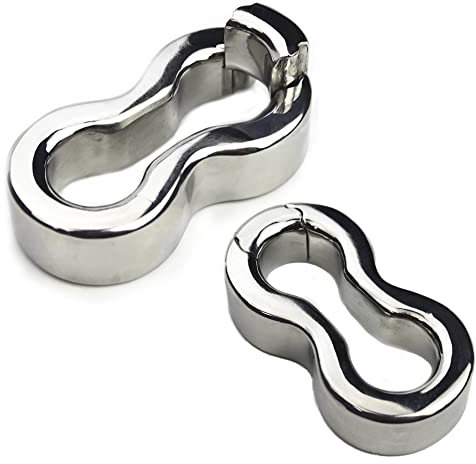 Guspiun Cockring für Männer - Ovaler Hodenring in Form einer 8 - Edelstahl 6 Größen Extra dicker Hoden-Ball-Stretcher CBT Erotik Hodensack Dehner für Anfänger & Profis (A: D60* d21* H21mm, 280g)
