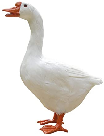 Miniatur Gefiederte Gans, Freistehend Zur Dekoration, Sammlerstück , Weiß