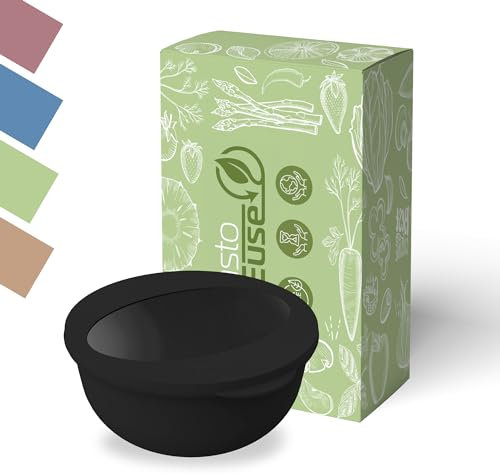 elastoREuse REuse - Salatbox take away Verpackung - Essensbehälter to go 1,0l schlichtes schwarz/transparent
