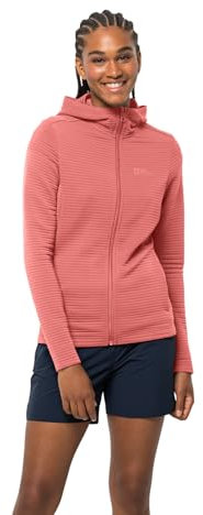 Jack Wolfskin Modesto JKT Sweat à Capuche pour Femme Veste Polaire, Rose pâle, XS