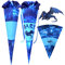 Drachen Schultüte passend zum Schulranzen, blauer Drache mit Flügeln, Schloss,Benutzerdefinierte, Genäht, für jungen, Name