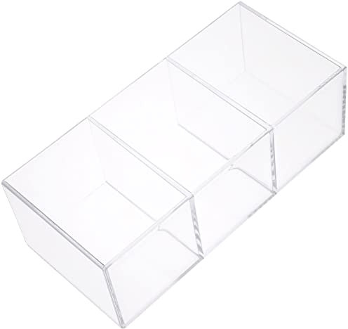 Cabilock Pinselhalter Acryl Acryl-Make-Up-Pinselhalter-Organizer Klarer 3-Fach-Kosmetikpinselhalter Augenbrauenstifte Eyeliner-Aufbewahrungsbehälter Für Waschtisch-Badezimmer Organizer Transparent