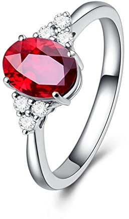 Bellitia Jewelry Damen Ringe 925 Sterling Silber Smaragd, Smaragd Grün für Damen Frauen Mädchen, Ovalschliff Einstellbar Ring mit Geburtsstein Edelstein