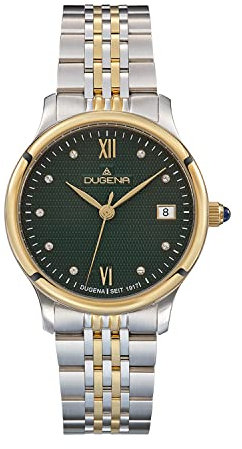 Dugena Damen-Armbanduhr 4461083 Florenz, Quarz, Edelstahl, Saphirglas, Drückerfaltschließe, 5 bar