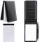 FINEASY Mini Pocket Notebook A7 Holder Set 100 Page 88G PU Leather Notebook with 50 Lined Sheets and 1Pc Metal Pen Small Notepad for School Office Business Home Note Writing (black) (black) (black)