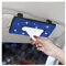 JNNJ Bling Auto Tissue Holder Halter, Auto Taschentuchbox Glitzer, Bling Taschentuchbox für Sonnenblende, Crystal PU Leather Car Sun Visor Cosmetic Tissue Box(Blau)