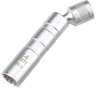 JNNJ Universel Magnétique Clé à Bougie Allumage, Outil Universel Retrait De Douille Bougie D'allumage Magnétique, Clé à Bougie Paroi Mince pour Retirer Les Bougies D'allumage Automobiles(14mm)