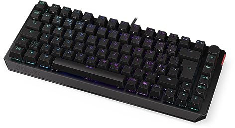 ENDORFY Thock 75% NO Red, Kailh Red linear switches, Mechanical Keyboard, Nordic Layout, PBT keycaps, Volume Control knob | EY5B007