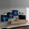 Paris Prix Ensemble Meuble TV Switch Lamel XX 330cm Naturel & Noir