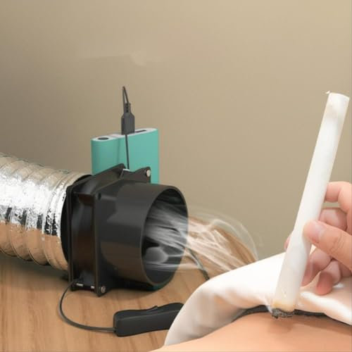 Solder Fume Extractor Fan Solder Smoke Absorber Remover for Soldering Wood Burning & Air Circulation, USB Solder Smoke Absorber ESD Fume Extractor Fan(Fan plus 6m pipe)