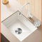 Fregadero blanco de un seno, fregadero de cocina de acero inoxidable, fregadero bajo encimera, fregadero de barra; grifo extraíble para facilitar la limpieza de diversos objetos. (Size : 50x40cm(19.6