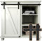 ETIASQSA 76.2cm/2.5FT Super Mini Sliding Barn Door Cabinet Hardware Kit for Single Door TV Stands Small Cabinets, J-Shaped Hanger