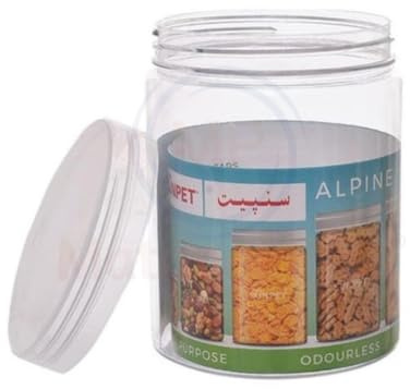 (Set of 24) Sunpet 300ml Alpine Jars with Spoon AJ0300 Plastic Storage Round Pet Jars with Airtight transparent Screw Top Lids Clear Storage Containers…