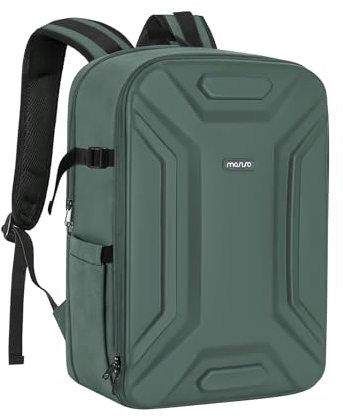 MOSISO Camera Backpack, DSLR/SLR/Mirrorless Camera Bag Waterproof Symmetric Geometric Hard Shell with Tripod Holder & 15-16 inch Laptop Compartment Compatible with Canon/Nikon/Sony, Emerald Green