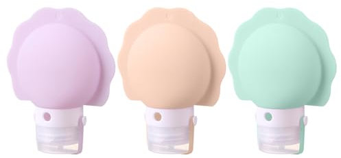 3 Pezzi 30ml Contenitori Da Viaggio Per Liquidi, a Prova Di Perdite Flaconi Da Viaggio In Silicone, Contenitori Da Viaggio Per Lozioni/Creme/Shampoo/Condizionatore (30ml viola+arancio+ verde)