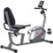 HOMCOM Vélo d'appartement semi-allongé vélo couché magnétique écran LCD multifonction siège réglable 8 niveaux de résistance gris