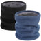 BARFULKER Winter Halsschlauch Herren Damen Warm Gefüttert Schal - 2 Stück Schlauchschal Halswärmer Gesichtsschal Fleece Loop Schal Winddichte Gesichtsmaske(Schwarz,Blau)