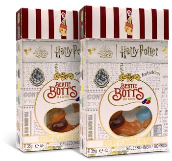 2er Set Harry Potter Bertie Botts Jelly Beans - 2x35g Geschenkboxen, authentische magische Süßigkeiten mit außergewöhnlichen Geschmacksrichtungen | Perfekt für Fans & Sammler.