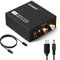 DAC 192KHz Digital to Analog Audio Converter, Optical to RCA Converter with Optical Coaxial Cable, Toslink Optical to 3.5mm RCA Adapter for PS3 PS4 HDTV DVD Home Cinema Systems