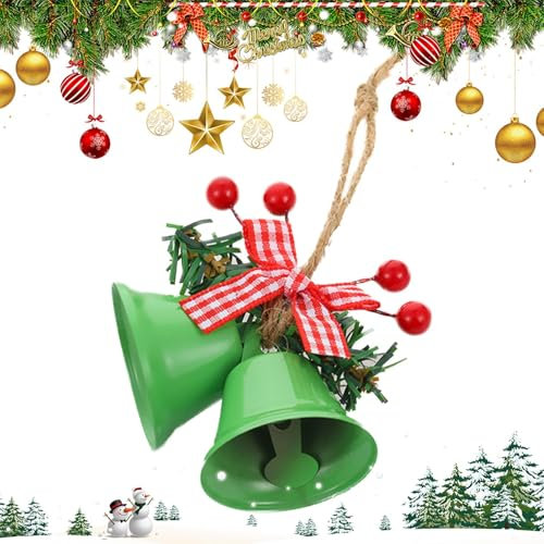 Weihnachtsglocken-Dekoration, Christbaumschmuck,Kreativer Weihnachtsbaumanhänger, Glockenanhänger, Dekoration - Hängende dekorative Ornamente, Weihnachtsbaumdekoration für Wohnzimmer und Schlafzimmer